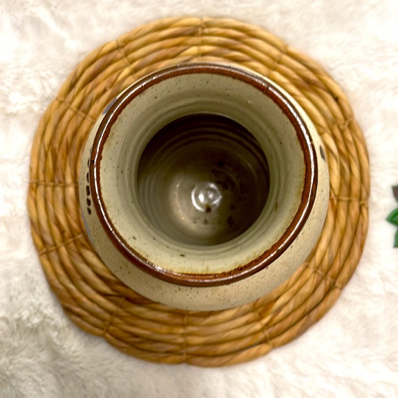 Vintage Tonala Large Pottery Vase Hand Painted Bird Mexico Flower - Picture 5 of 9